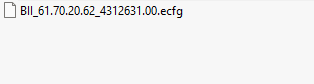 BII ecfg files